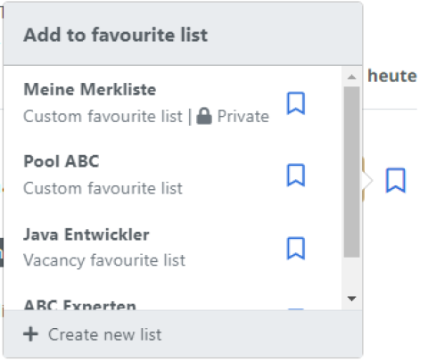 Add expert to existing favourite list
